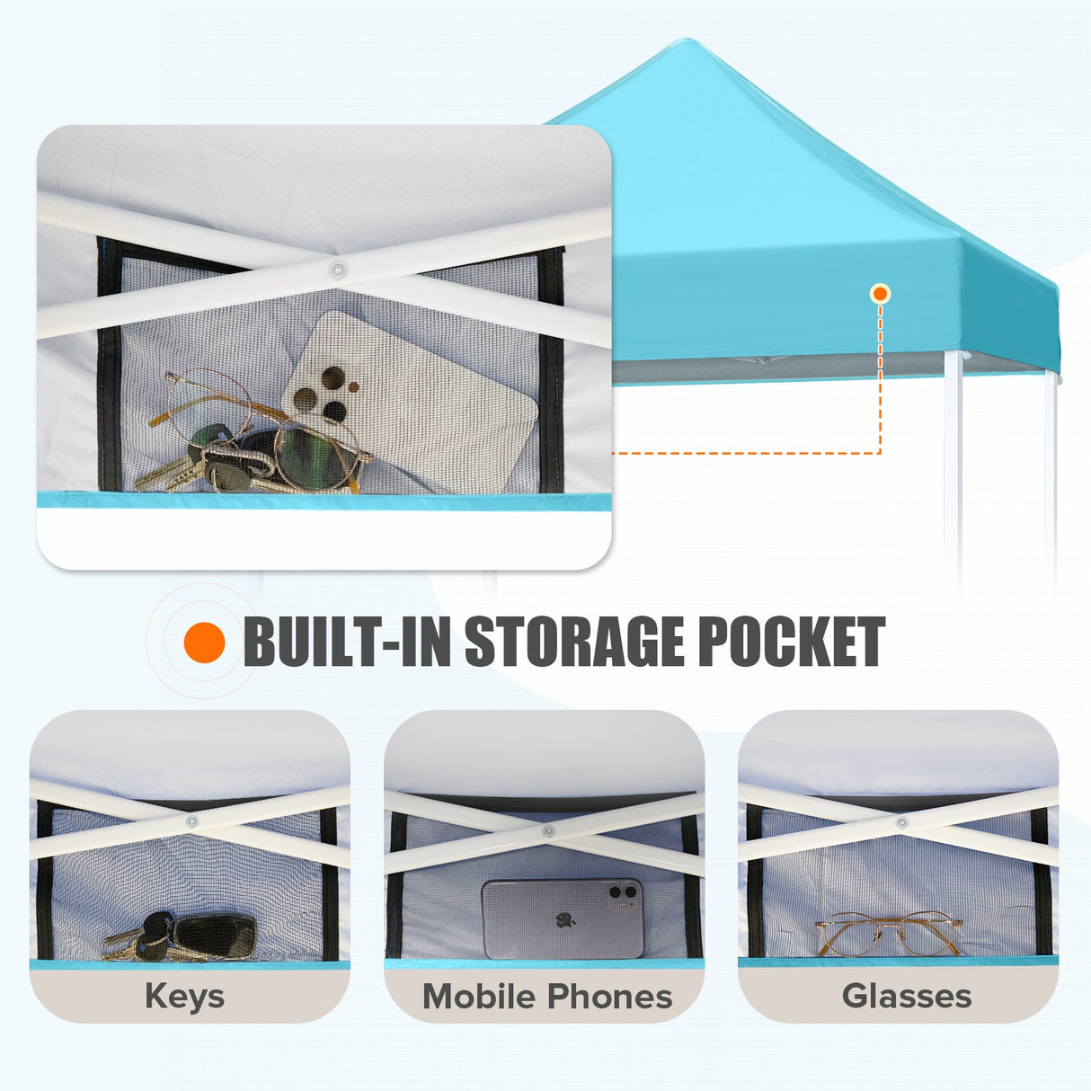 5x5 Pop Up Canopy Tent Instant Straight Leg Outdoor Canopy Easy Set - up - Eagle Peak