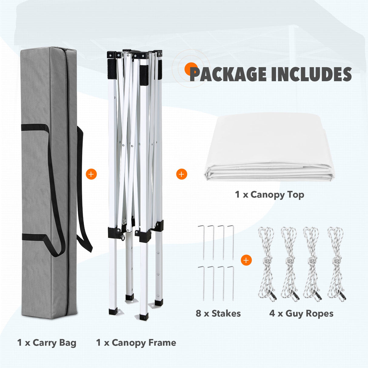 5x5 Pop Up Canopy Tent Instant Straight Leg Outdoor Canopy Easy Set - up - Eagle Peak