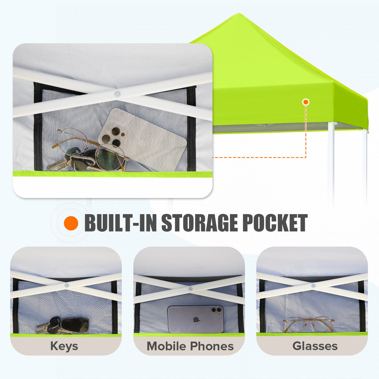 5x5 Pop Up Canopy Tent Instant Straight Leg Outdoor Canopy Easy Set - up - Eagle Peak