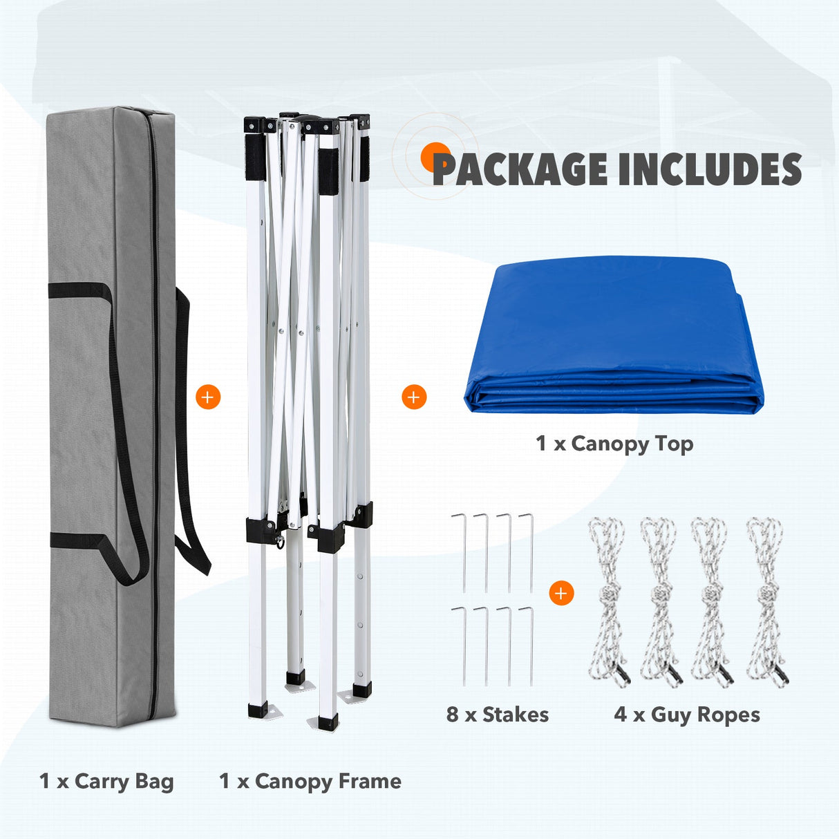 5x5 Pop Up Canopy Tent Instant Straight Leg Outdoor Canopy Easy Set - up - Eagle Peak