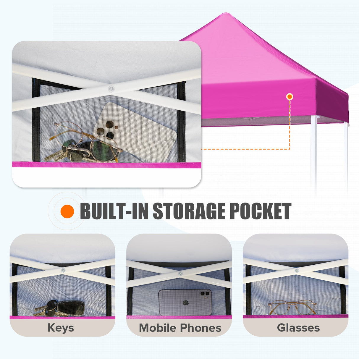 5x5 Pop Up Canopy Tent Instant Straight Leg Outdoor Canopy Easy Set - up - Eagle Peak