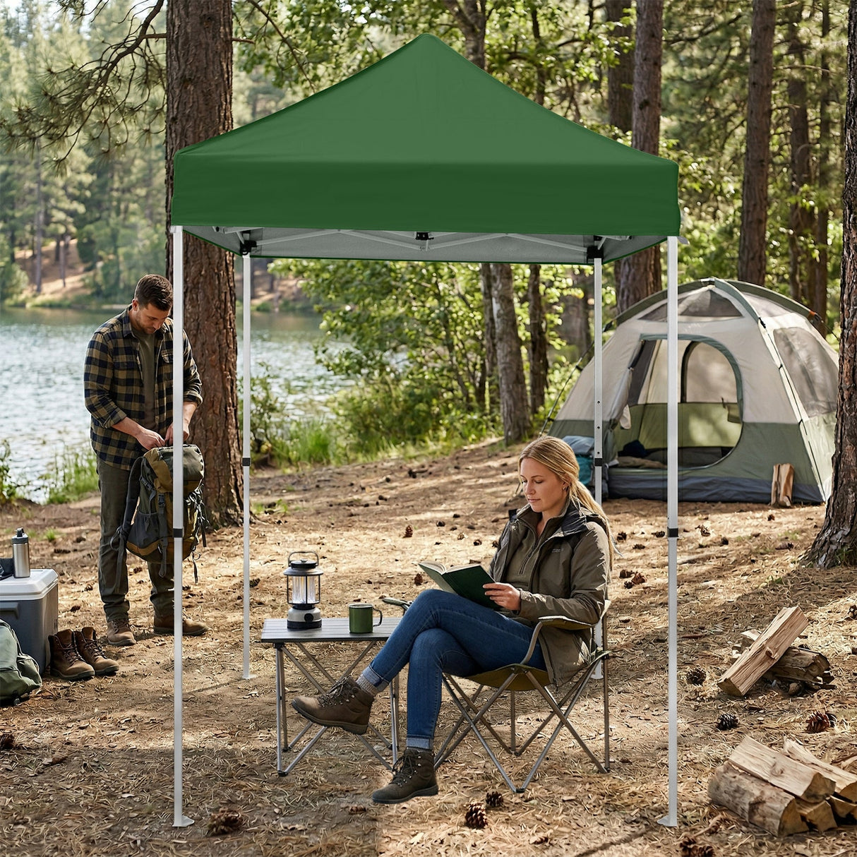 5x5 Pop Up Canopy Tent Instant Straight Leg Outdoor Canopy Easy Set - up - Eagle Peak