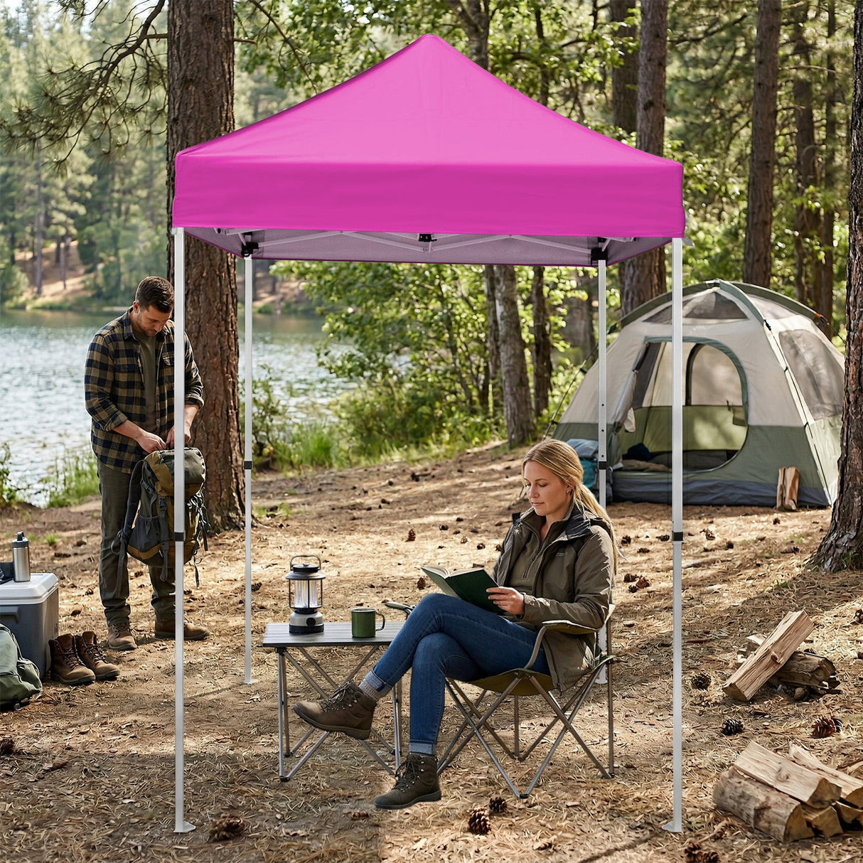 5x5 Pop Up Canopy Tent Instant Straight Leg Outdoor Canopy Easy Set - up - Eagle Peak