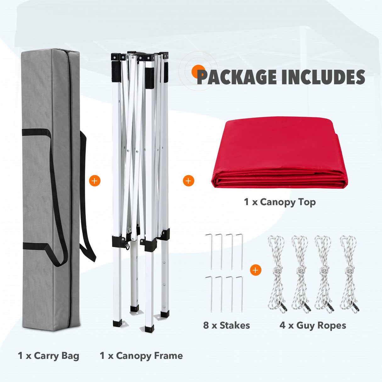 5x5 Pop Up Canopy Tent Instant Straight Leg Outdoor Canopy Easy Set - up - Eagle Peak