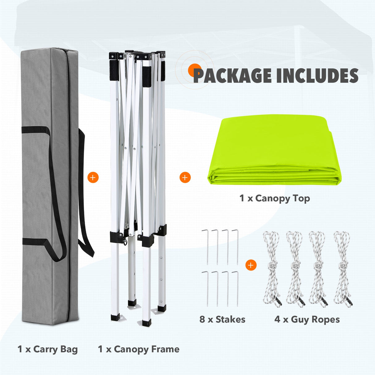 5x5 Pop Up Canopy Tent Instant Straight Leg Outdoor Canopy Easy Set - up - Eagle Peak