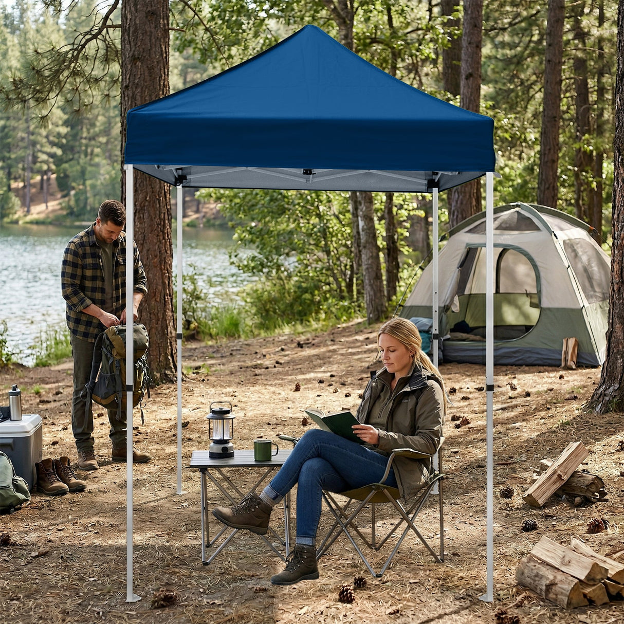 5x5 Pop Up Canopy Tent Instant Straight Leg Outdoor Canopy Easy Set - up - Eagle Peak