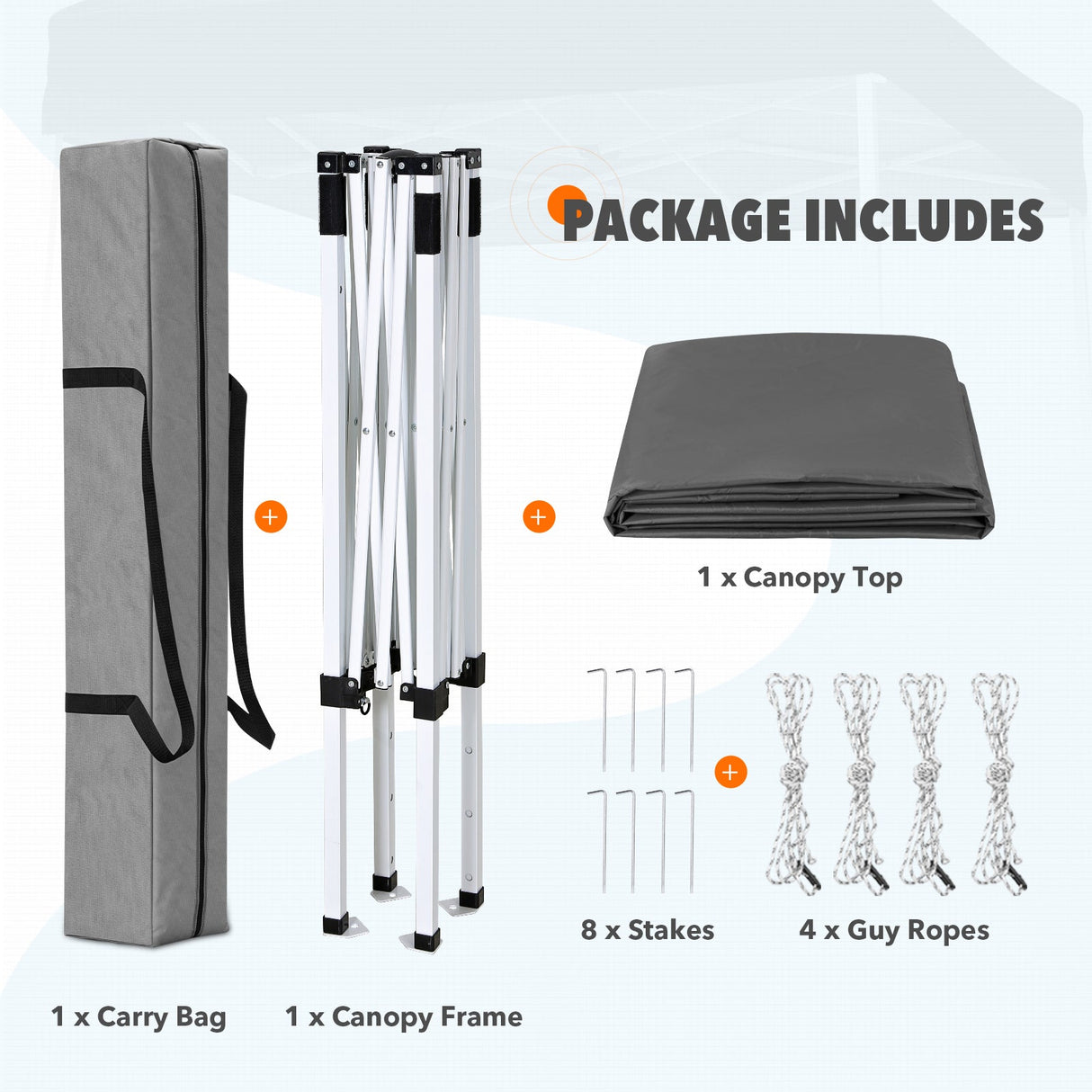 5x5 Pop Up Canopy Tent Instant Straight Leg Outdoor Canopy Easy Set - up - Eagle Peak