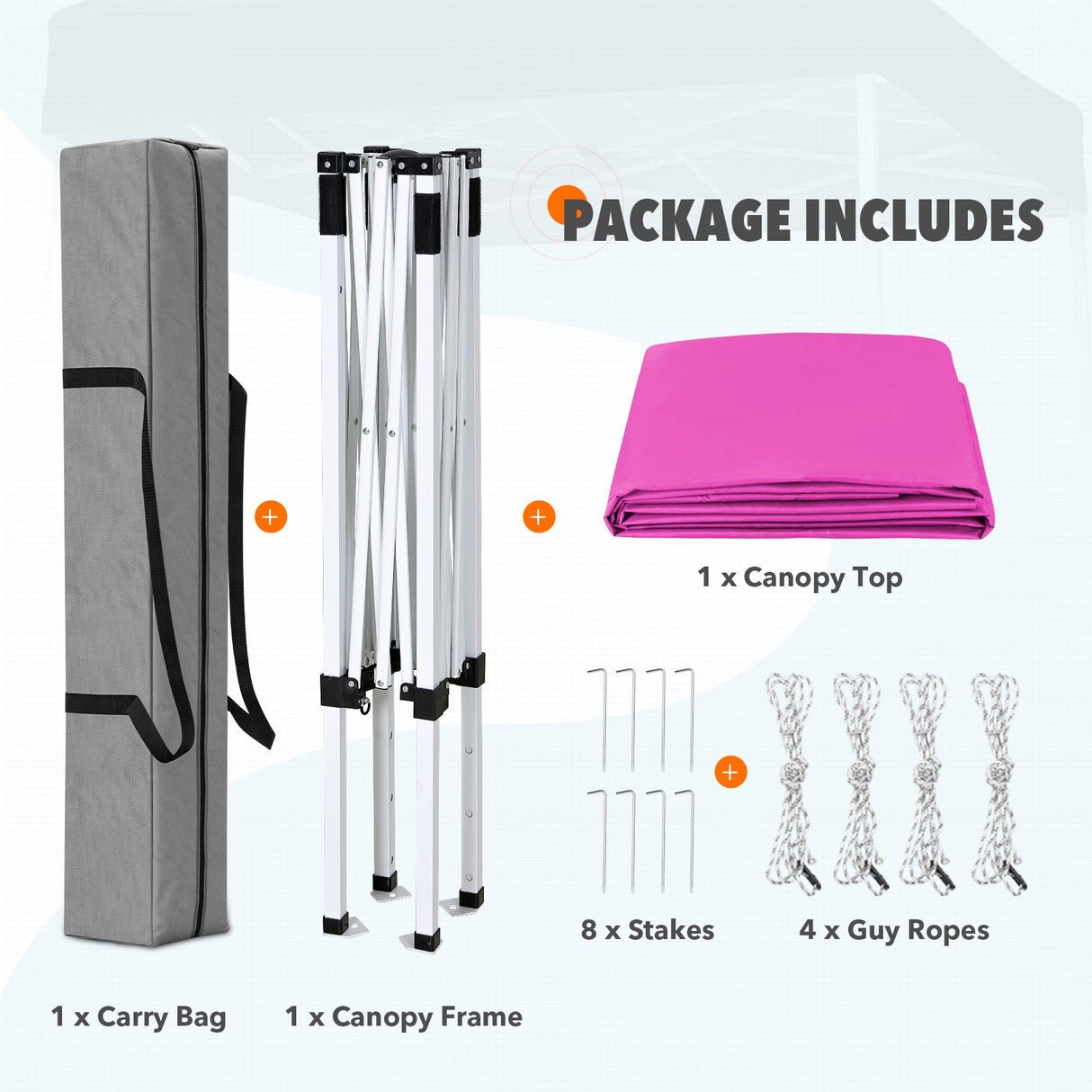 5x5 Pop Up Canopy Tent Instant Straight Leg Outdoor Canopy Easy Set - up - Eagle Peak