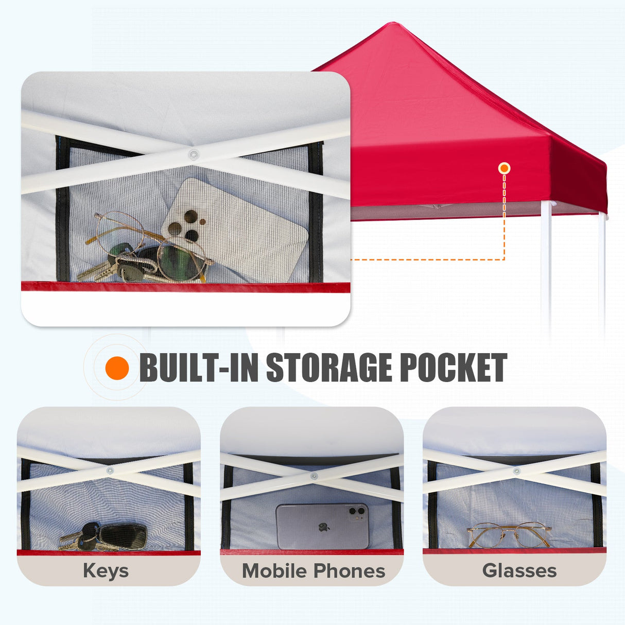 5x5 Pop Up Canopy Tent Instant Straight Leg Outdoor Canopy Easy Set - up - Eagle Peak