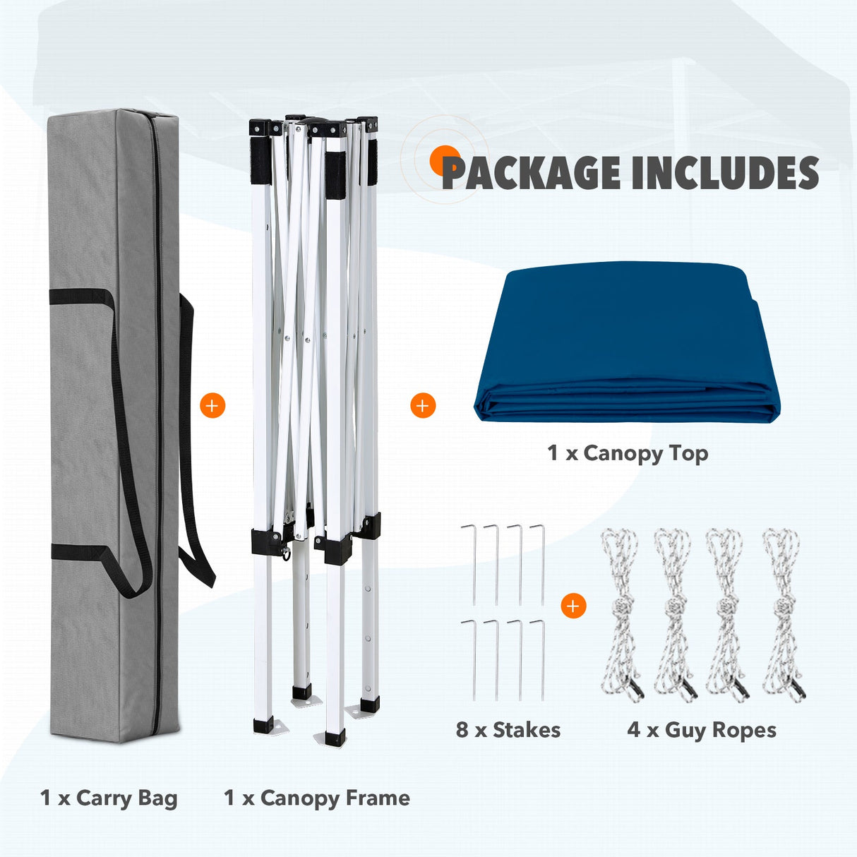 5x5 Pop Up Canopy Tent Instant Straight Leg Outdoor Canopy Easy Set - up - Eagle Peak