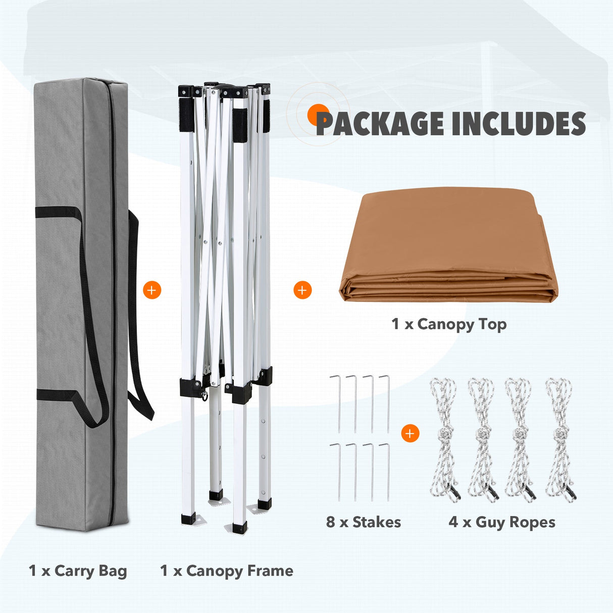 5x5 Pop Up Canopy Tent Instant Straight Leg Outdoor Canopy Easy Set - up - Eagle Peak