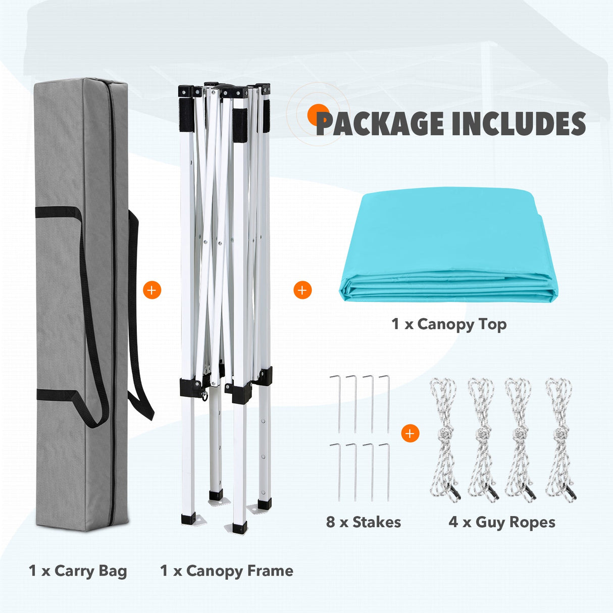 5x5 Pop Up Canopy Tent Instant Straight Leg Outdoor Canopy Easy Set - up - Eagle Peak