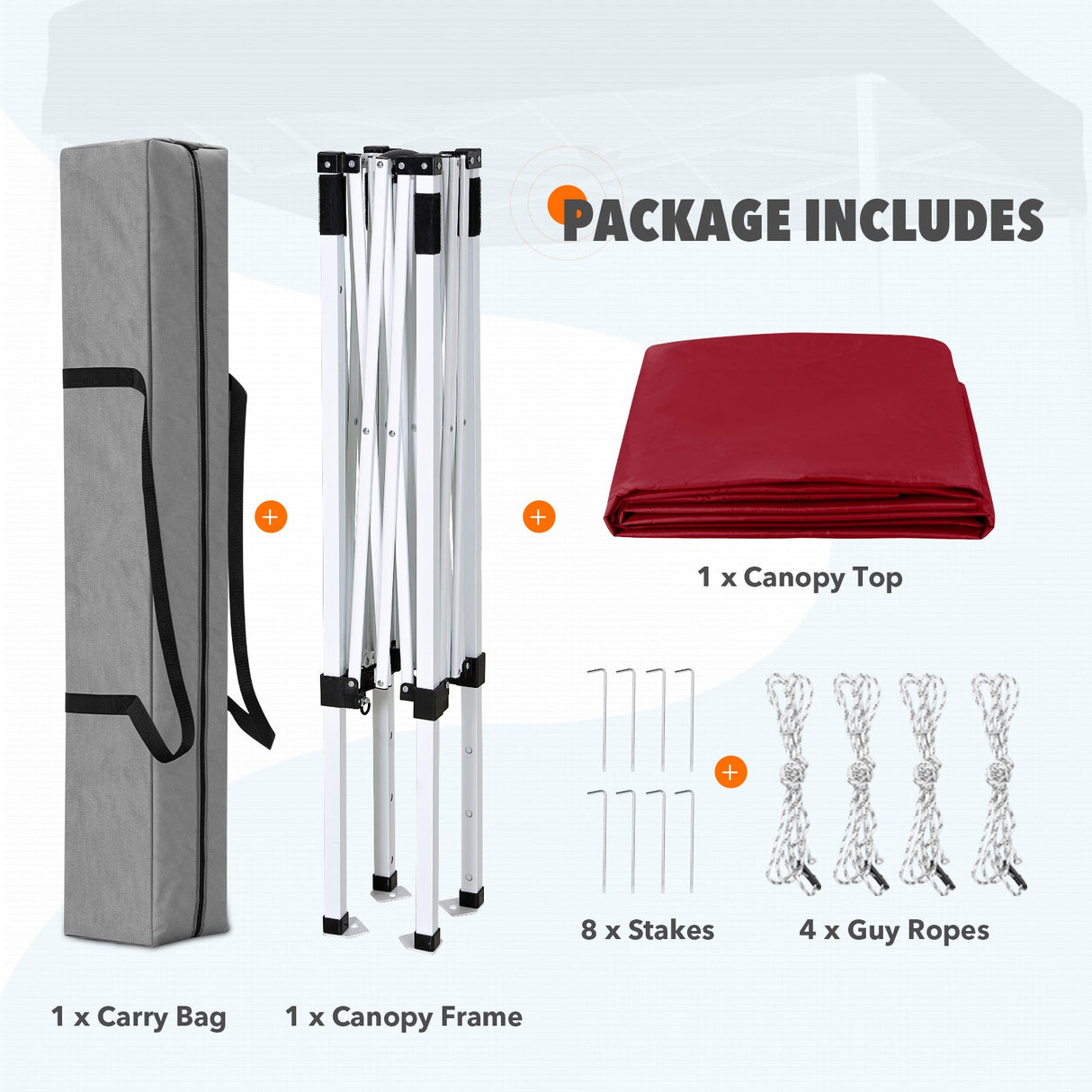 5x5 Pop Up Canopy Tent Instant Straight Leg Outdoor Canopy Easy Set - up - Eagle Peak