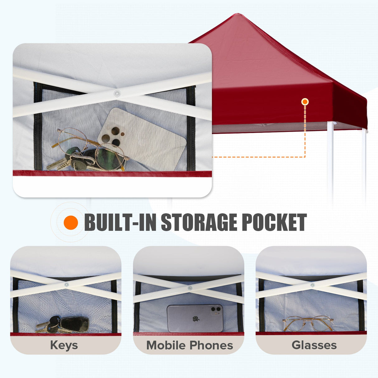 5x5 Pop Up Canopy Tent Instant Straight Leg Outdoor Canopy Easy Set - up - Eagle Peak