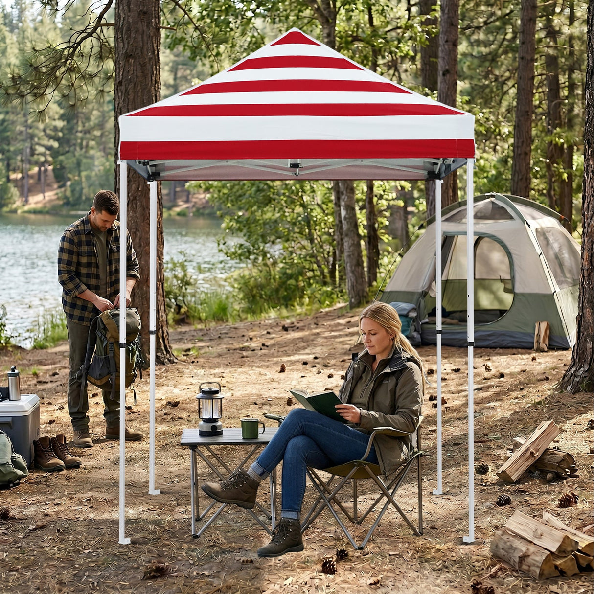 5x5 Pop Up Canopy Tent Instant Straight Leg Outdoor Canopy Easy Set - up - Eagle Peak