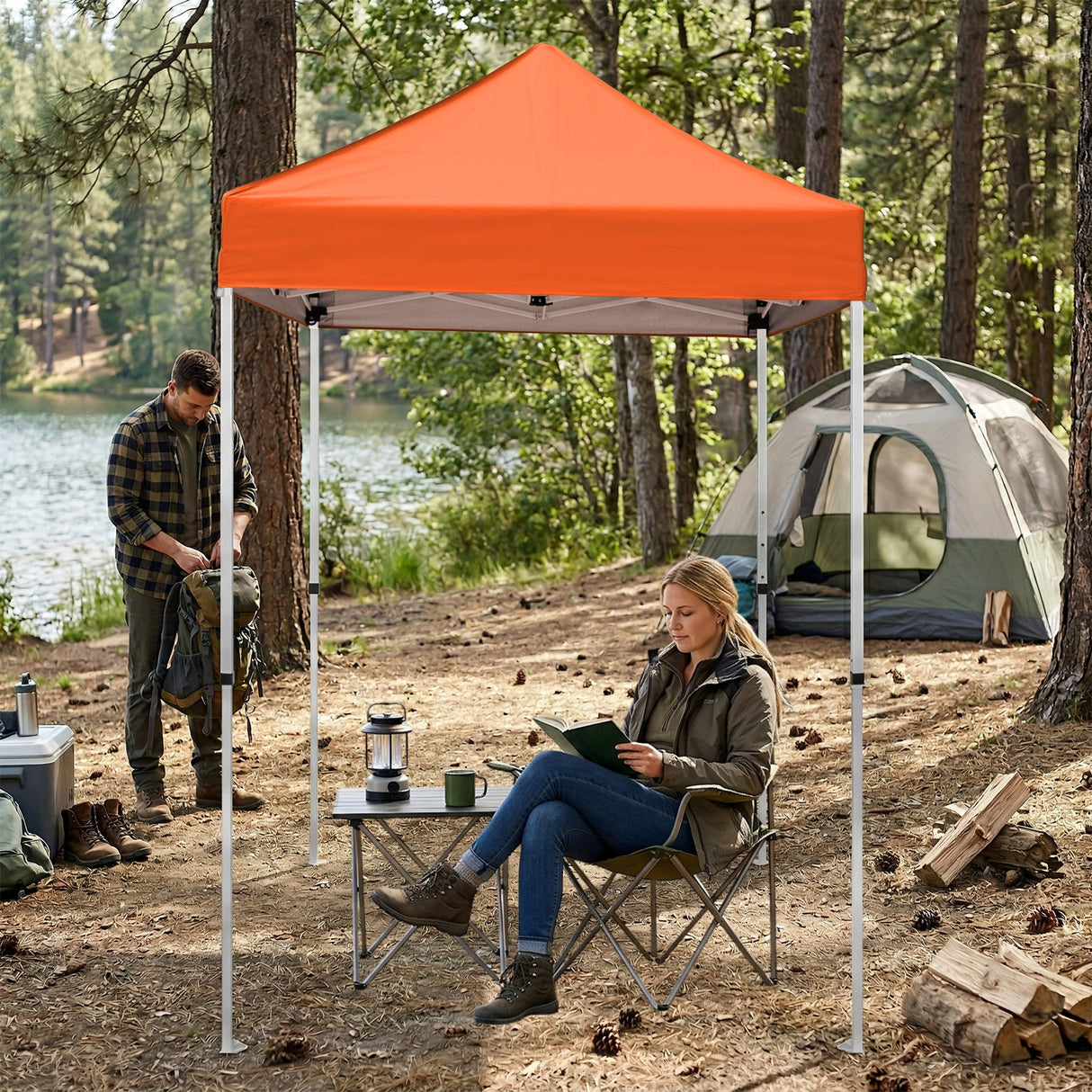 5x5 Pop Up Canopy Tent Instant Straight Leg Outdoor Canopy Easy Set - up - Eagle Peak