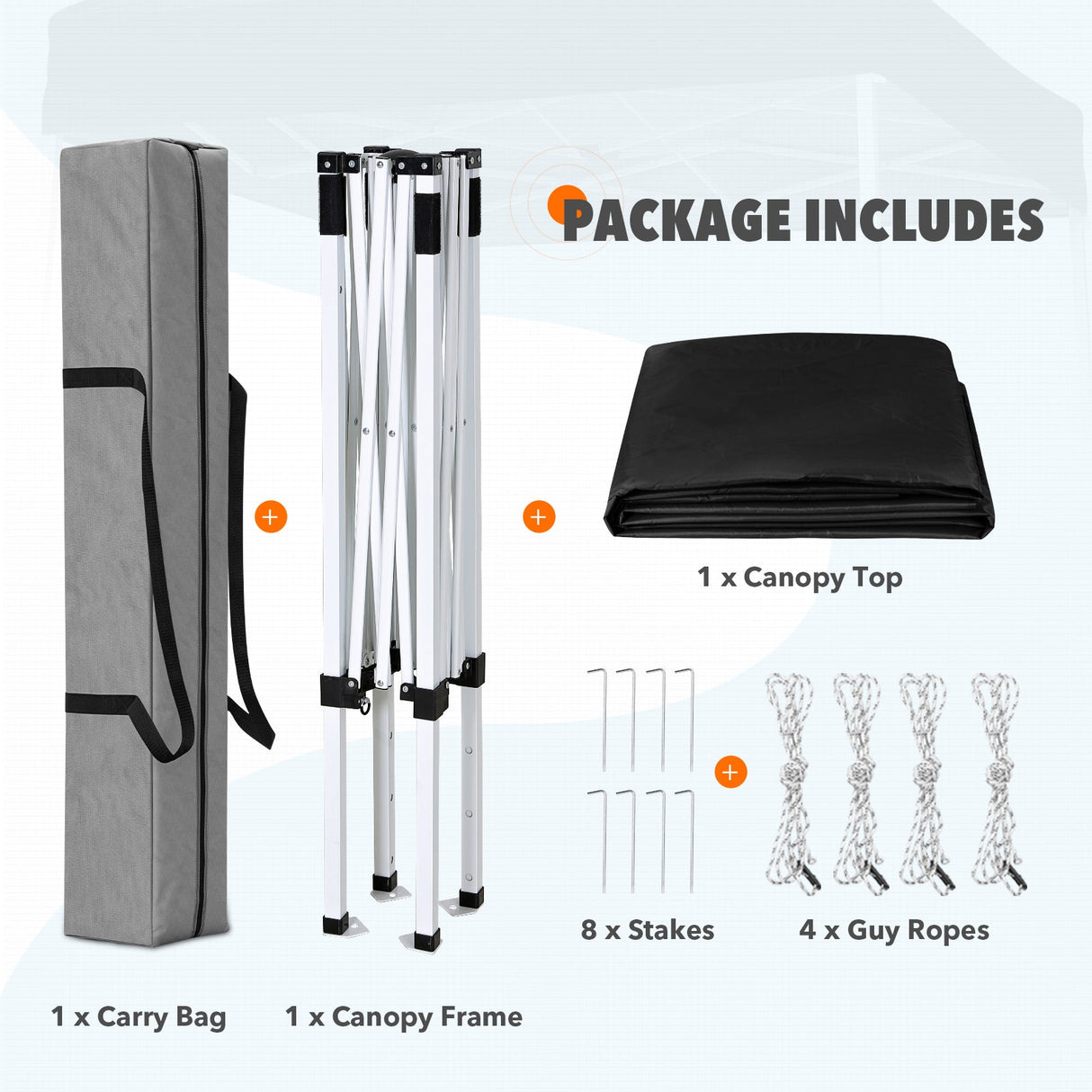 5x5 Pop Up Canopy Tent Instant Straight Leg Outdoor Canopy Easy Set - up - Eagle Peak