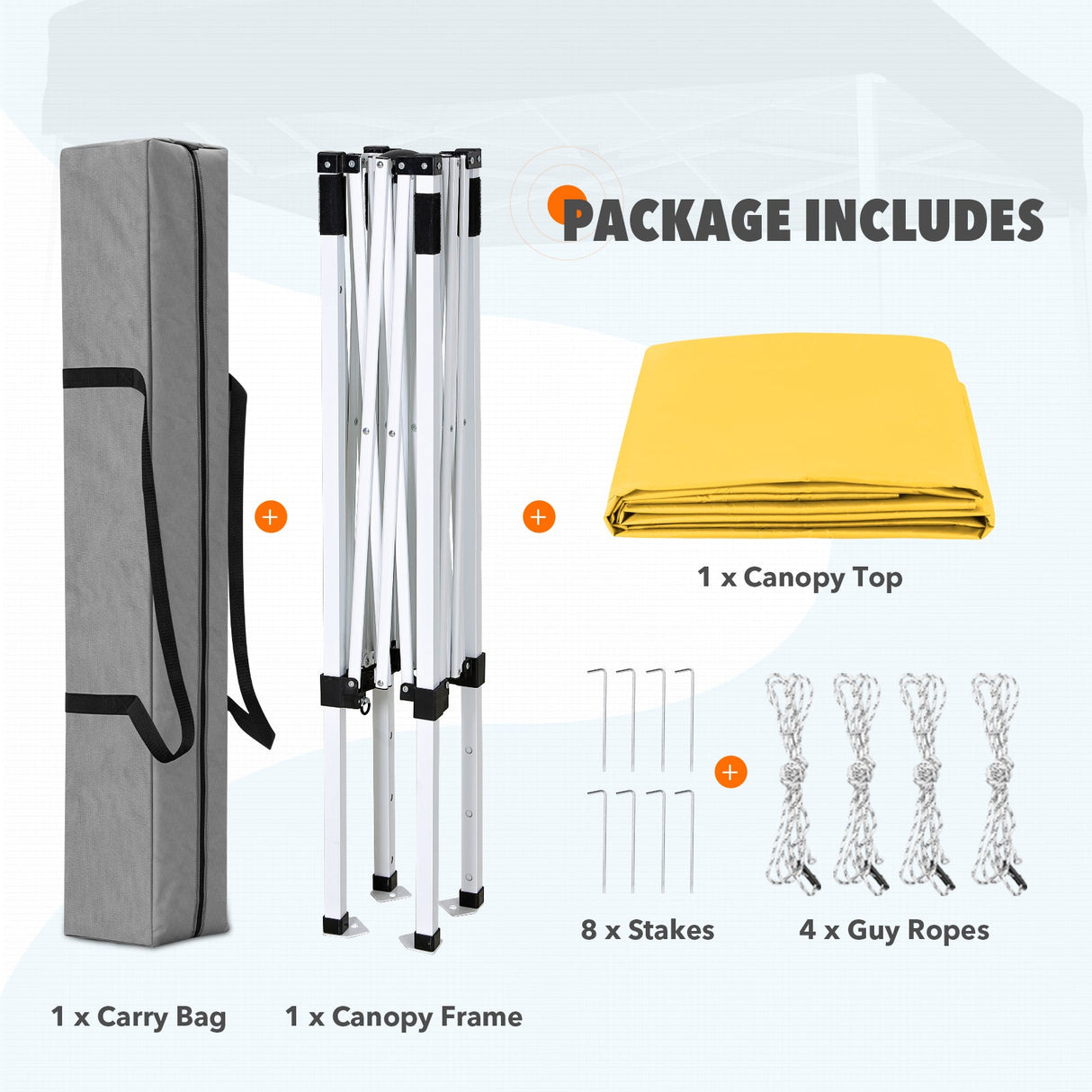 5x5 Pop Up Canopy Tent Instant Straight Leg Outdoor Canopy Easy Set - up - Eagle Peak