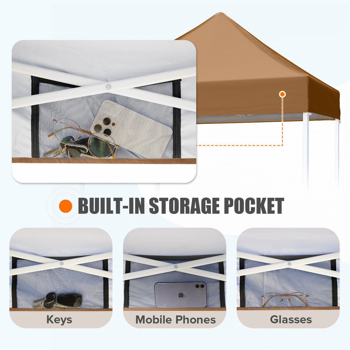 5x5 Pop Up Canopy Tent Instant Straight Leg Outdoor Canopy Easy Set - up - Eagle Peak