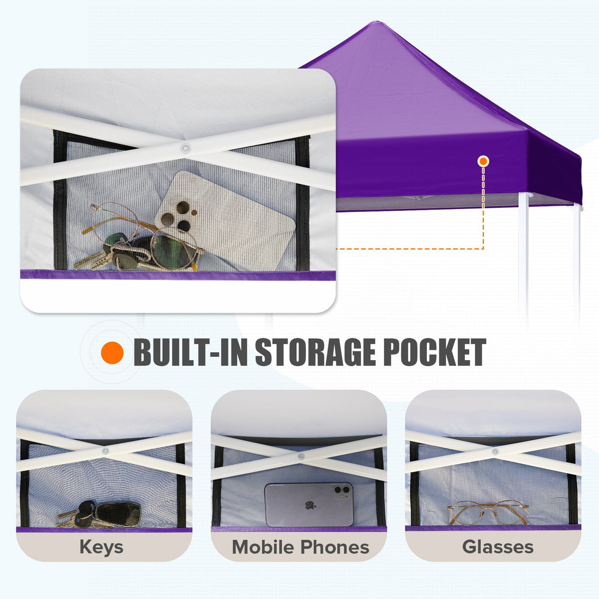 5x5 Pop Up Canopy Tent Instant Straight Leg Outdoor Canopy Easy Set - up - Eagle Peak