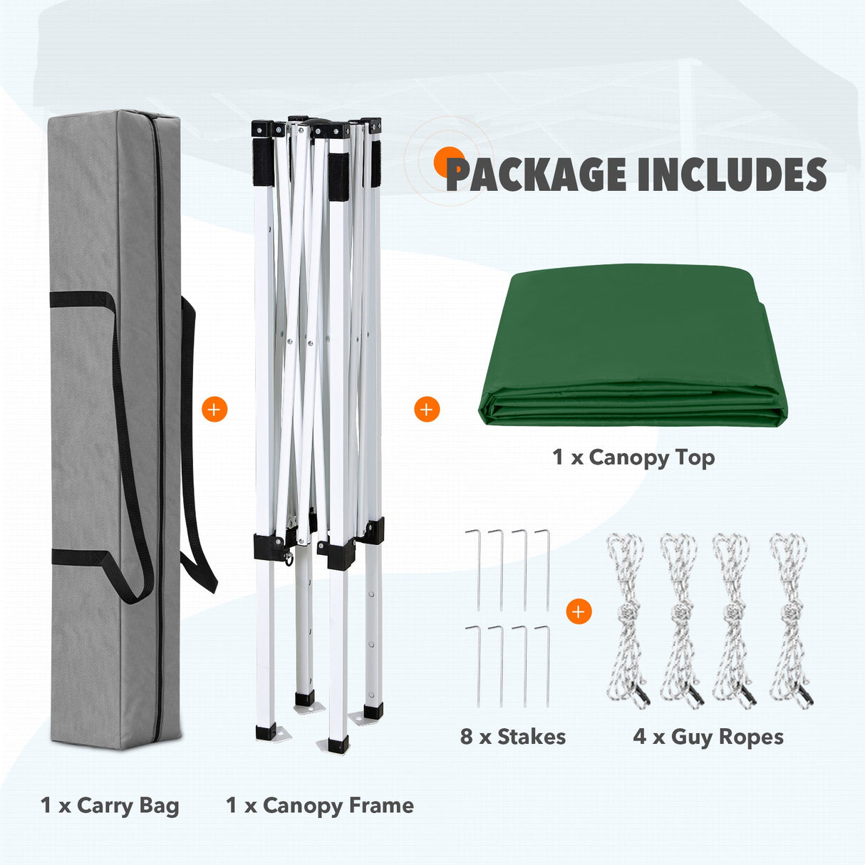 5x5 Pop Up Canopy Tent Instant Straight Leg Outdoor Canopy Easy Set - up - Eagle Peak