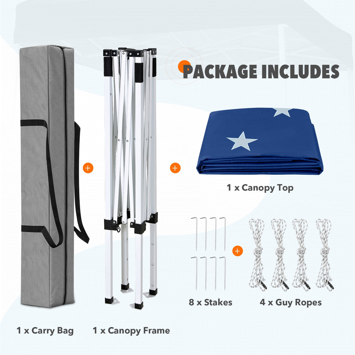 5x5 Pop Up Canopy Tent Instant Straight Leg Outdoor Canopy Easy Set - up - Eagle Peak