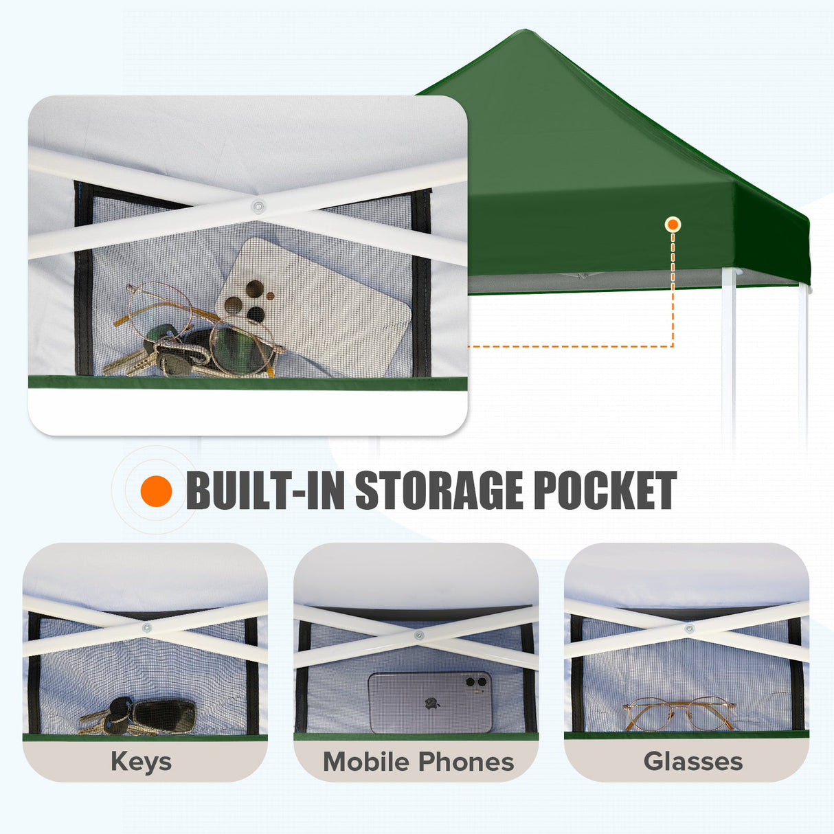 5x5 Pop Up Canopy Tent Instant Straight Leg Outdoor Canopy Easy Set - up - Eagle Peak