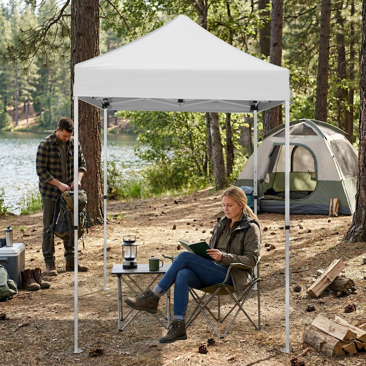 5x5 Pop Up Canopy Tent Instant Straight Leg Outdoor Canopy Easy Set - up - Eagle Peak