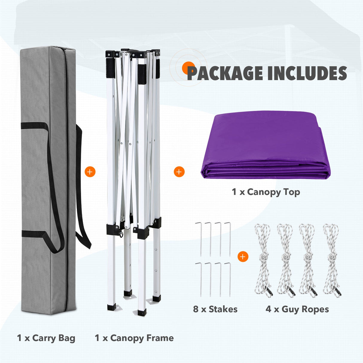 5x5 Pop Up Canopy Tent Instant Straight Leg Outdoor Canopy Easy Set - up - Eagle Peak