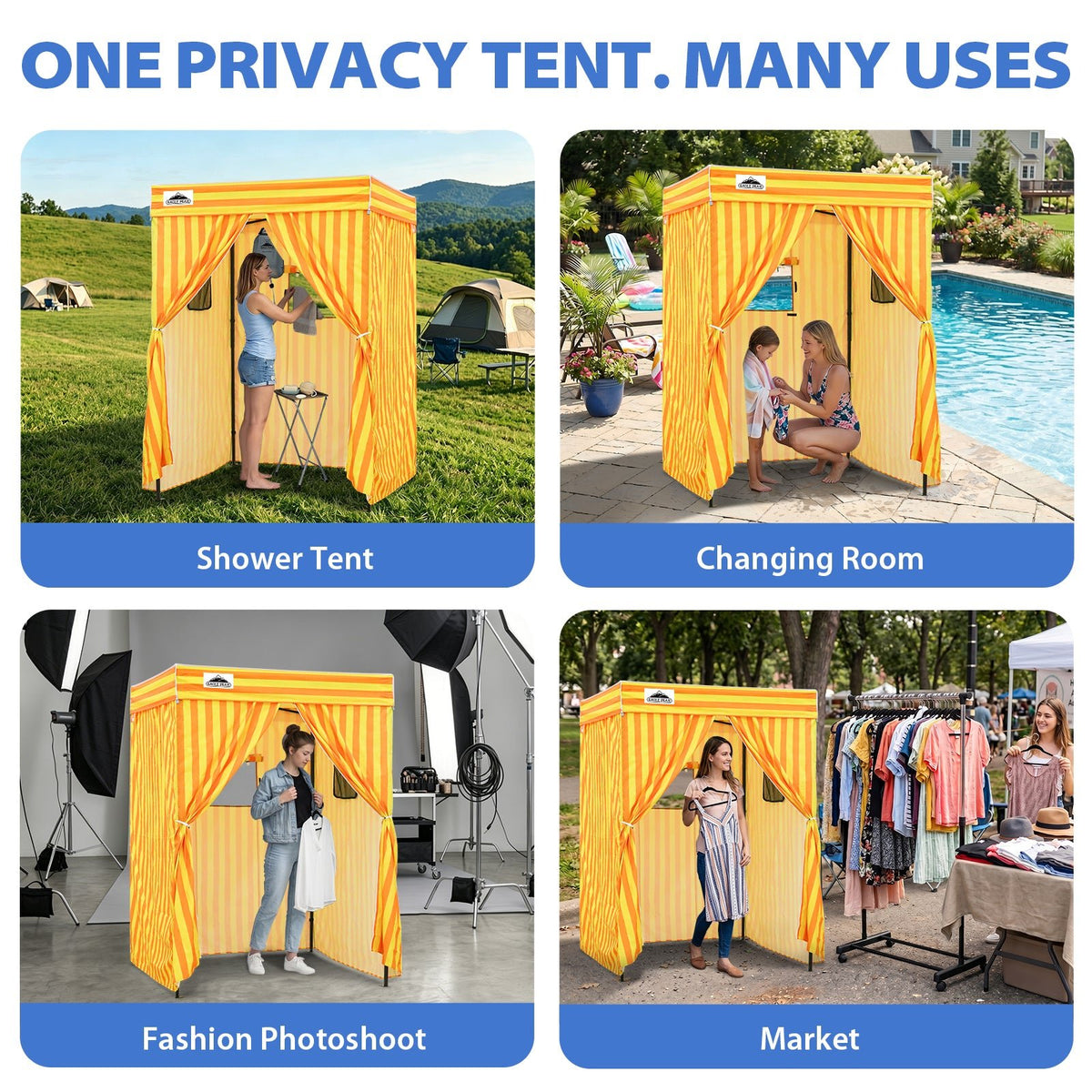 5x5 Pop Up Changing Tent, Flat Top Changing Room - Eagle Peak®