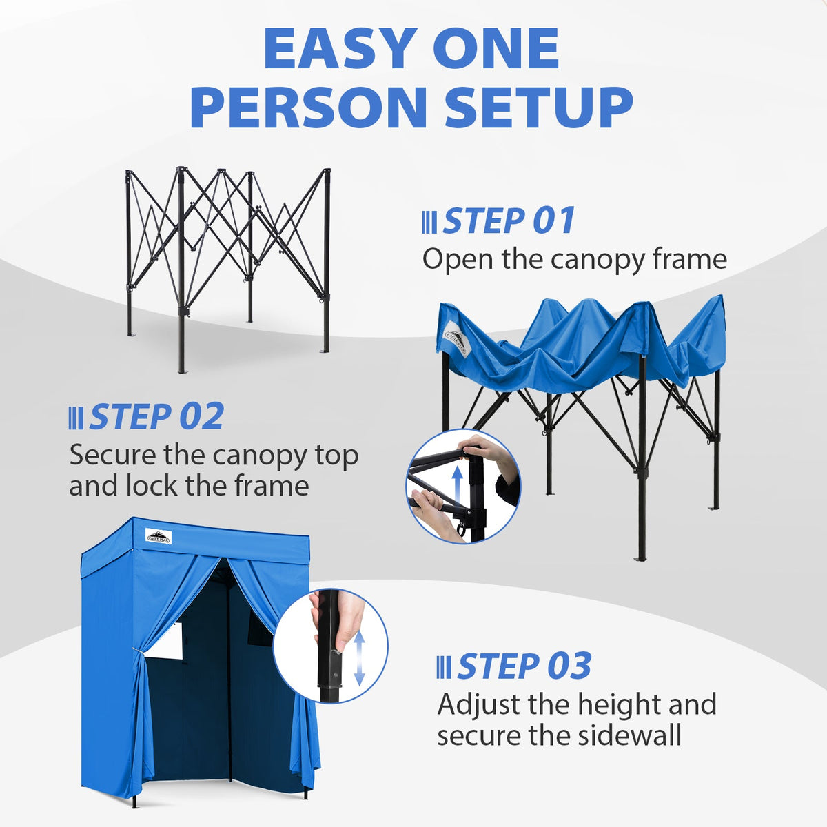 5x5 Pop Up Changing Tent, Flat Top Changing Room - Eagle Peak®