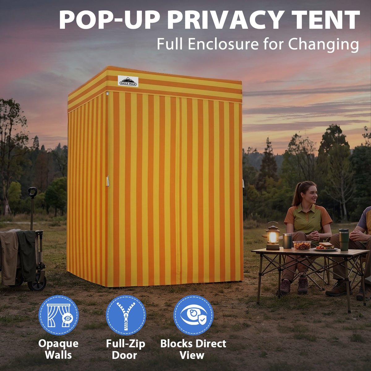 5x5 Pop Up Changing Tent, Flat Top Changing Room - Eagle Peak®