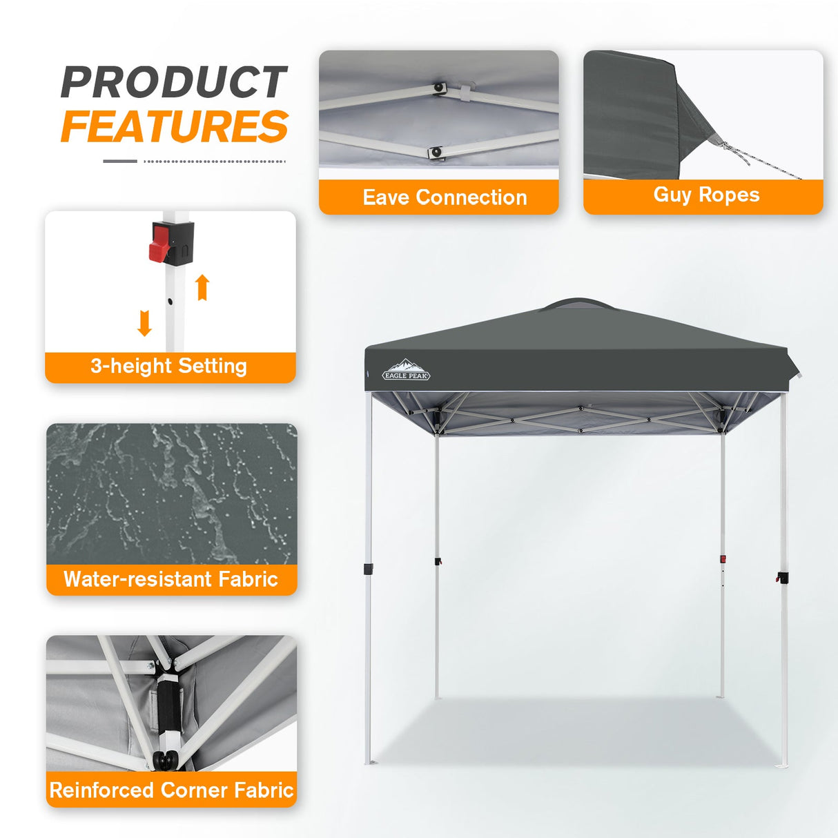 6.6x6.6 Pop Up Canopy Tent - Eagle Peak Custom Canopy Tent