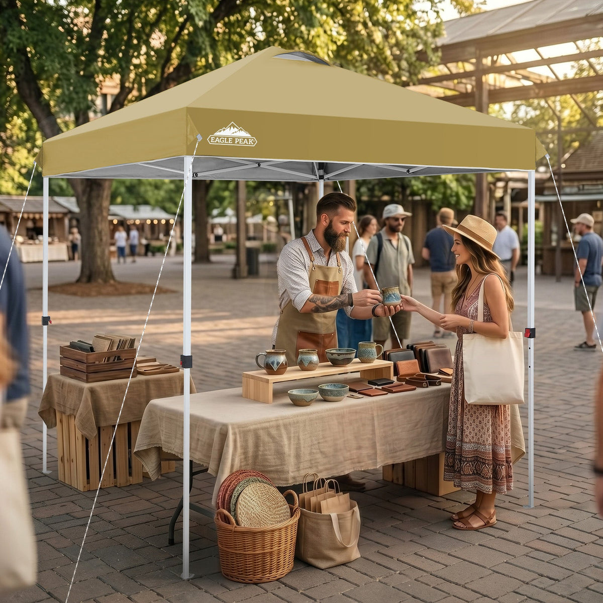 6.6x6.6 Pop Up Canopy Tent Easy Up Canopy Outdoor - Eagle Peak®