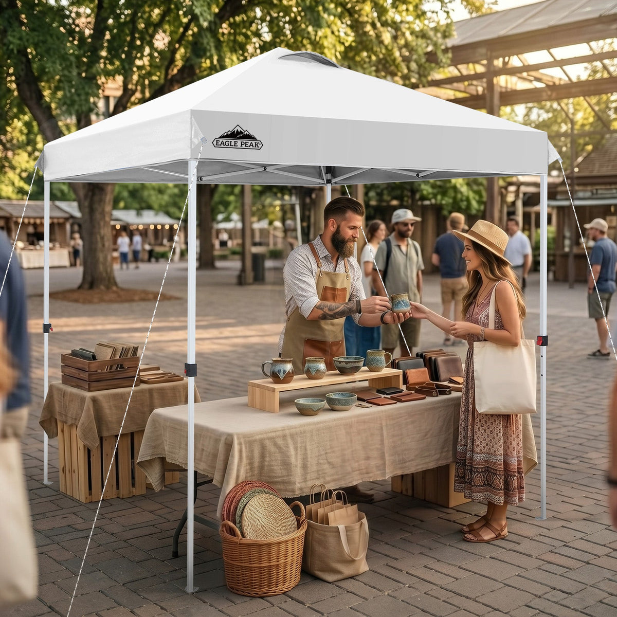 6.6x6.6 Pop Up Canopy Tent Easy Up Canopy Outdoor - Eagle Peak®