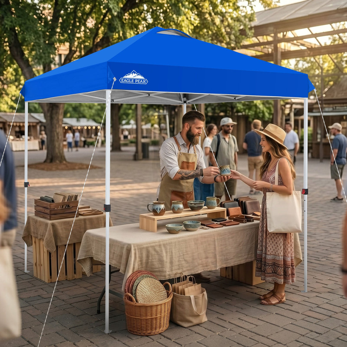 6.6x6.6 Pop Up Canopy Tent Easy Up Canopy Outdoor - Eagle Peak®