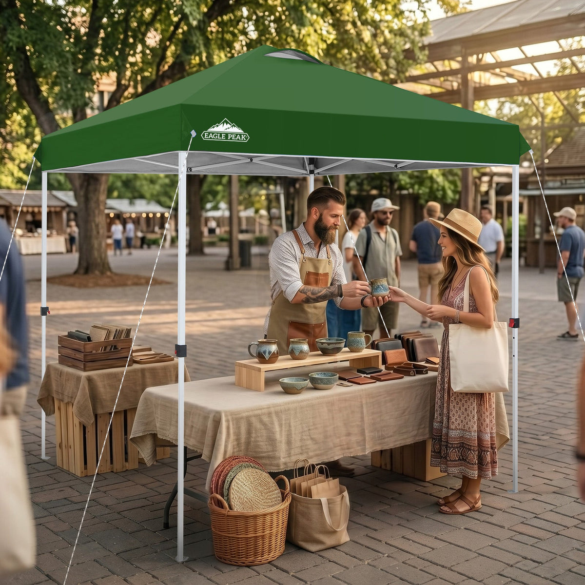 6.6x6.6 Pop Up Canopy Tent Easy Up Canopy Outdoor - Eagle Peak®