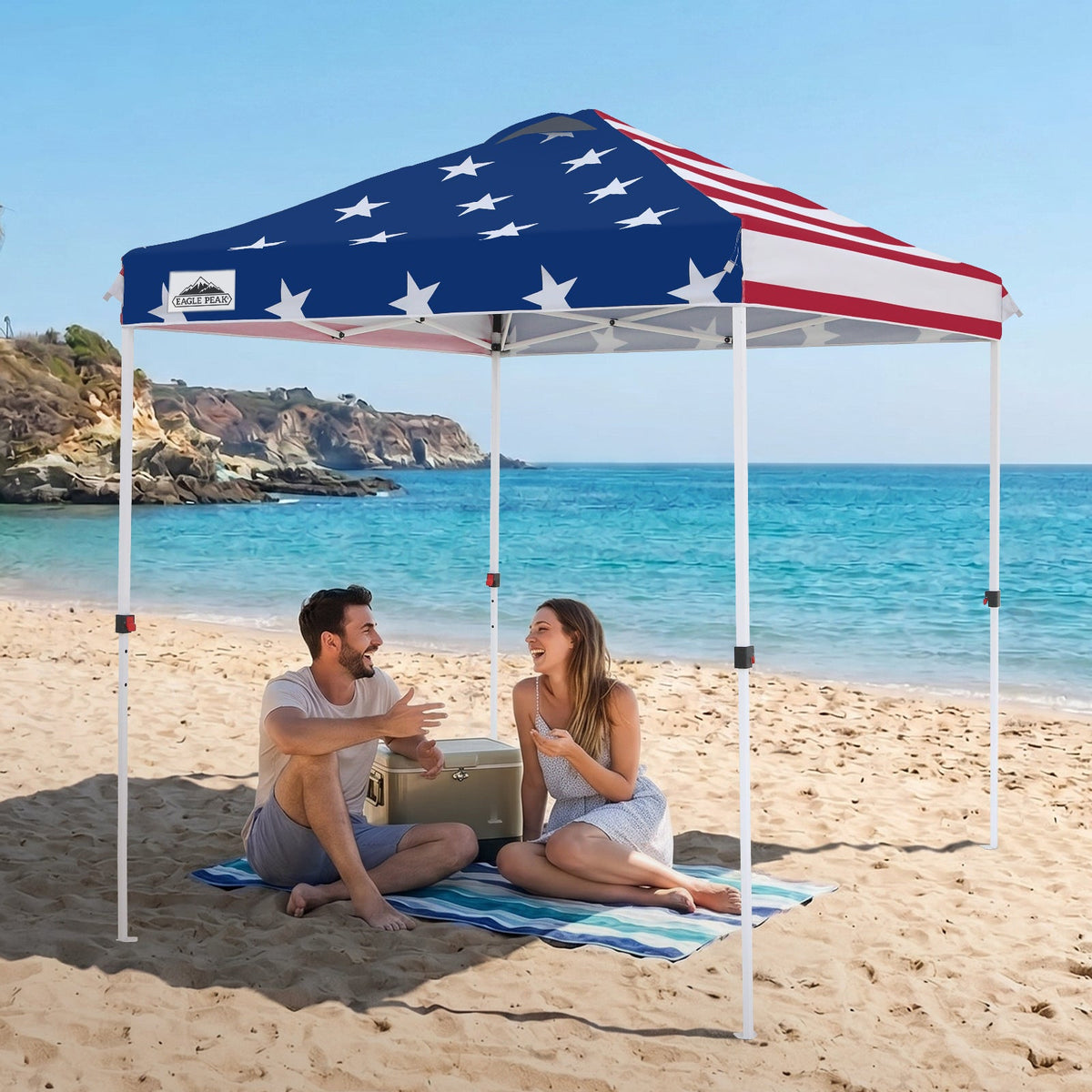 6.6x6.6 Pop Up Canopy Tent Easy Up Canopy Outdoor - Eagle Peak®