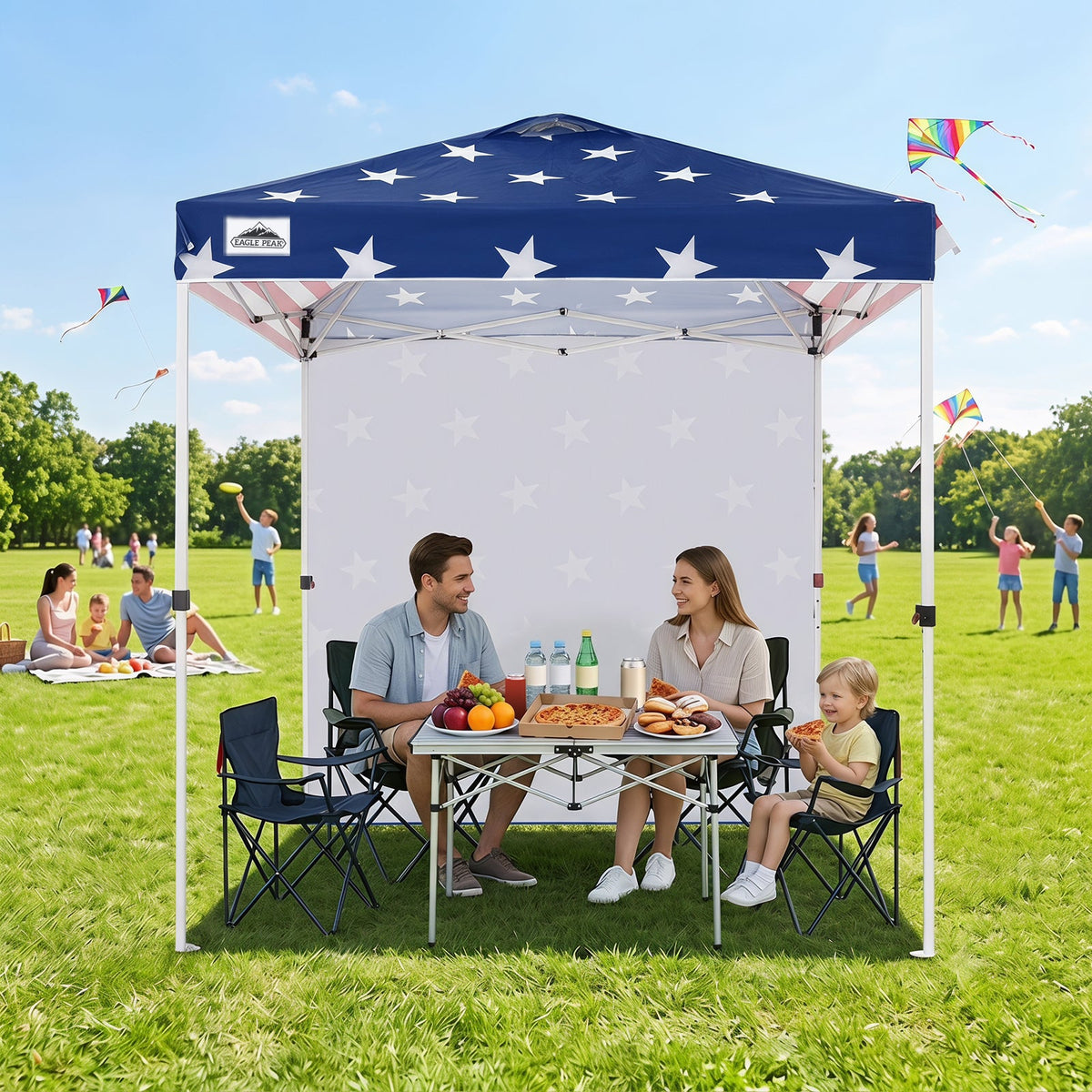 6.6x6.6 Pop Up Canopy Tent with 1 Sidewall - Eagle Peak®