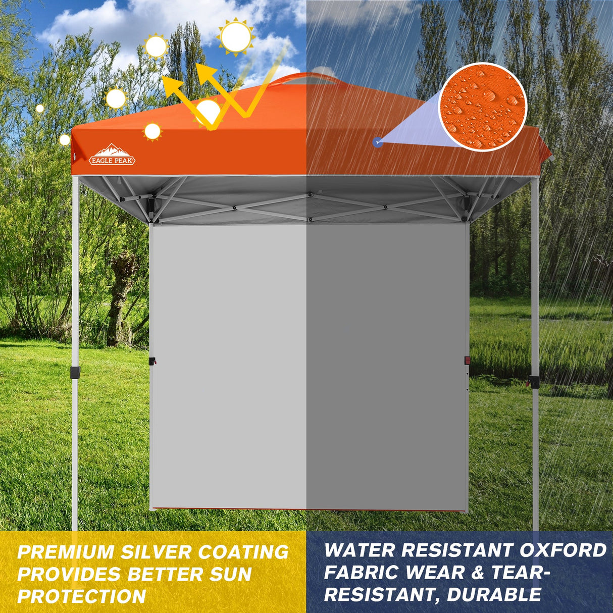 6.6x6.6 Pop Up Canopy Tent with Sidewall - Eagle Peak Custom Canopy Tent