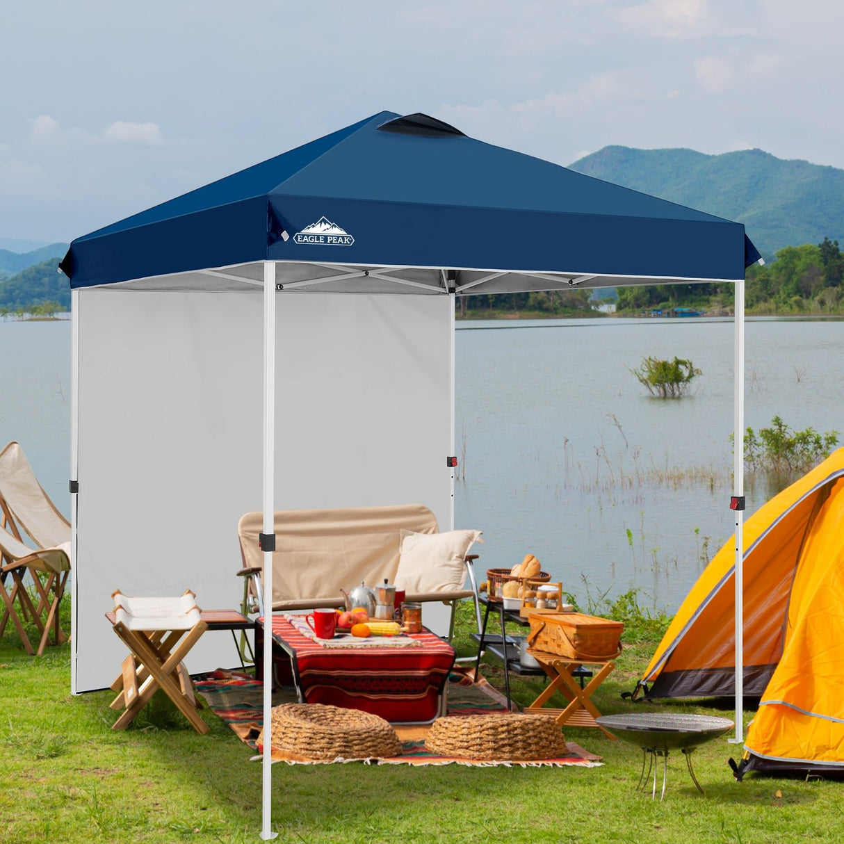 6.6x6.6 Pop Up Canopy Tent with Sidewall - Eagle Peak Custom Canopy Tent