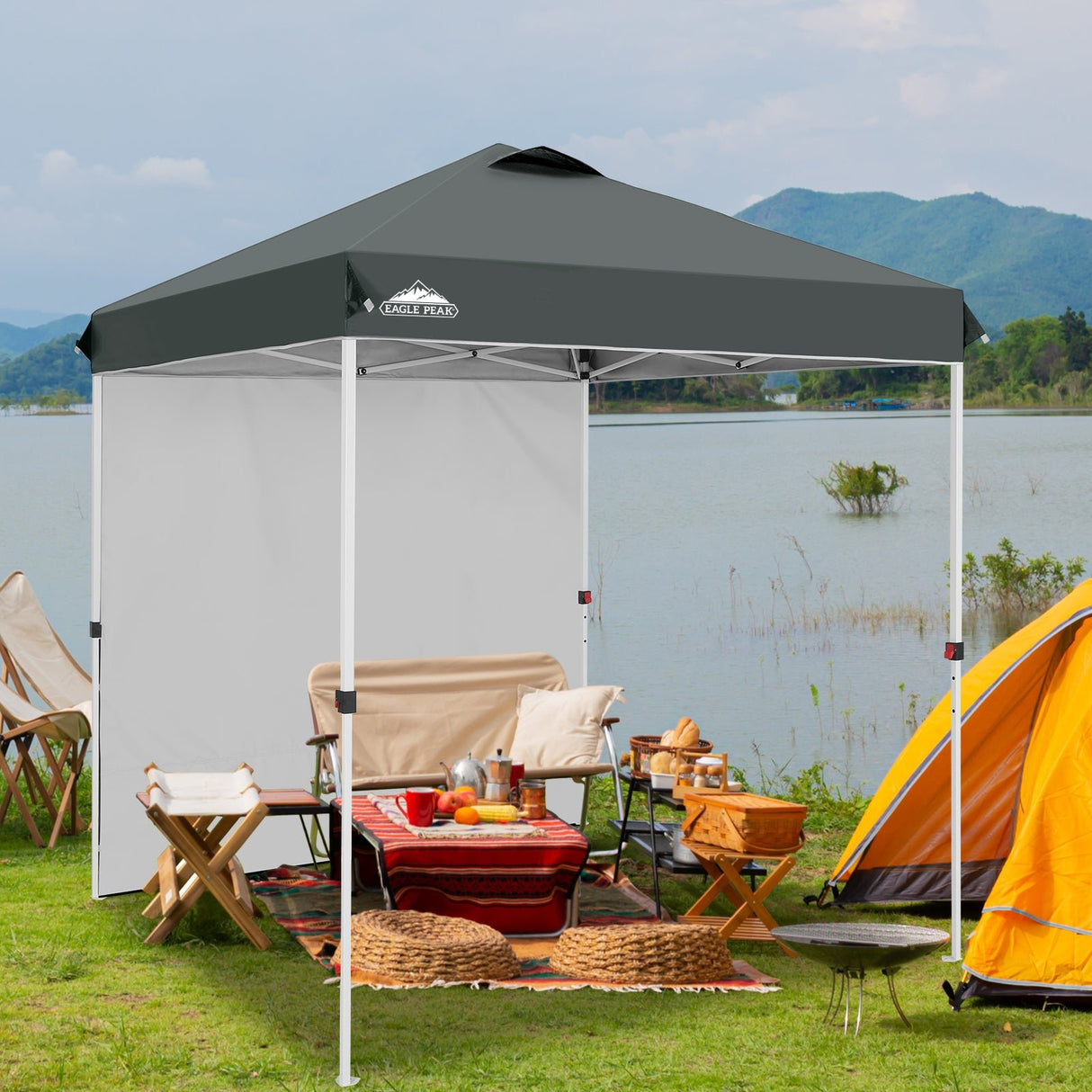 6.6x6.6 Pop Up Canopy Tent with Sidewall - Eagle Peak Custom Canopy Tent