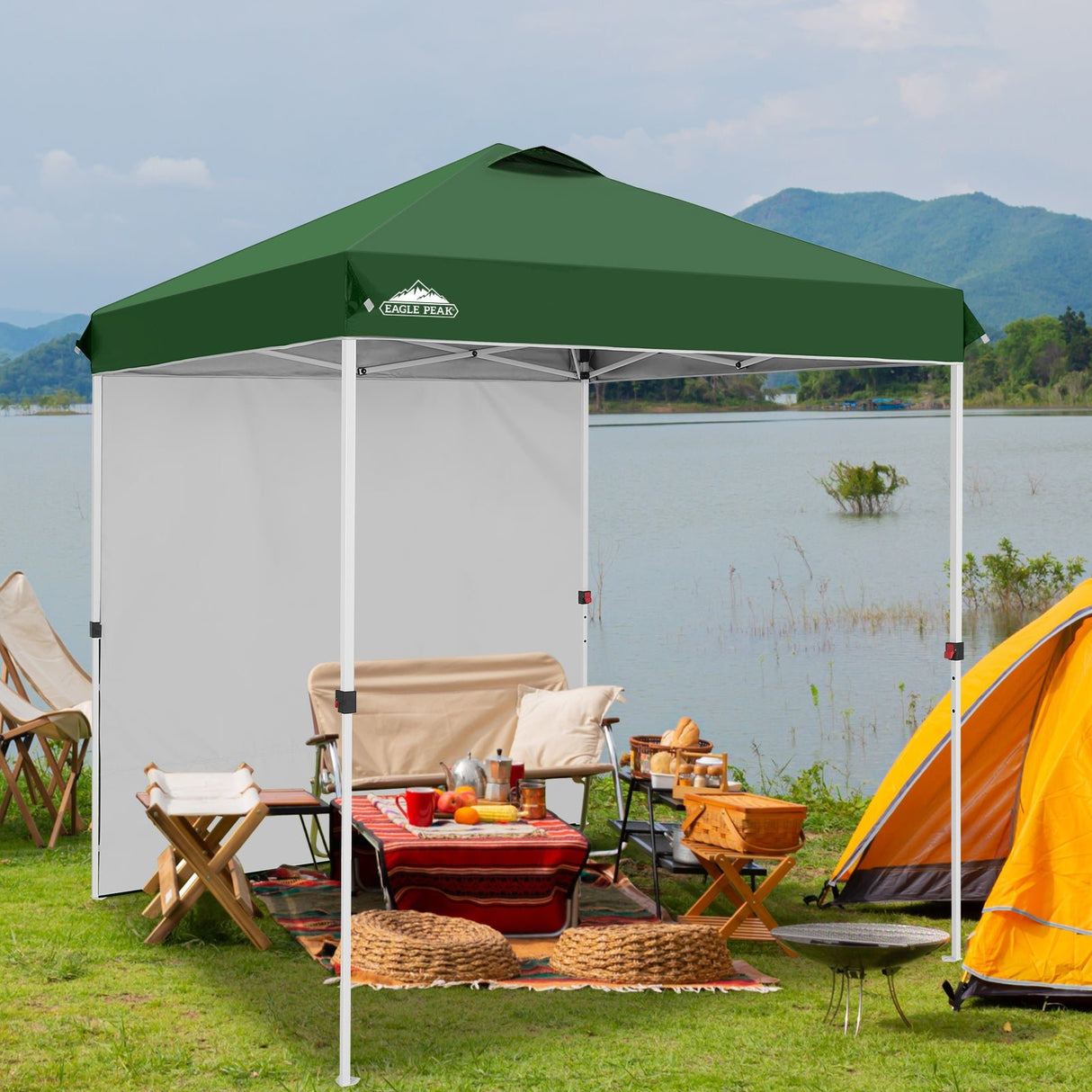 6.6x6.6 Pop Up Canopy Tent with Sidewall - Eagle Peak Custom Canopy Tent