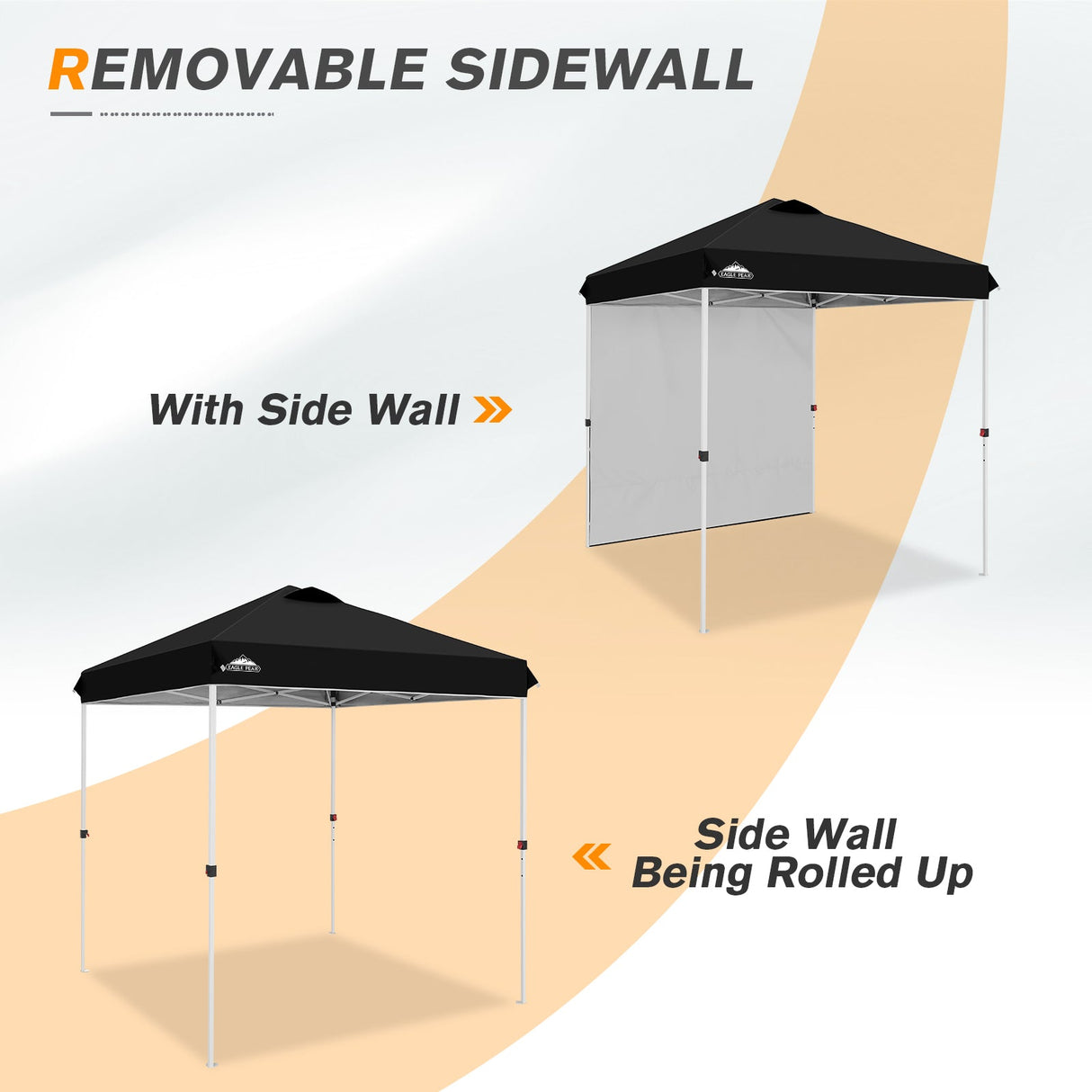 6.6x6.6 Pop Up Canopy Tent with Sidewall - Eagle Peak Custom Canopy Tent