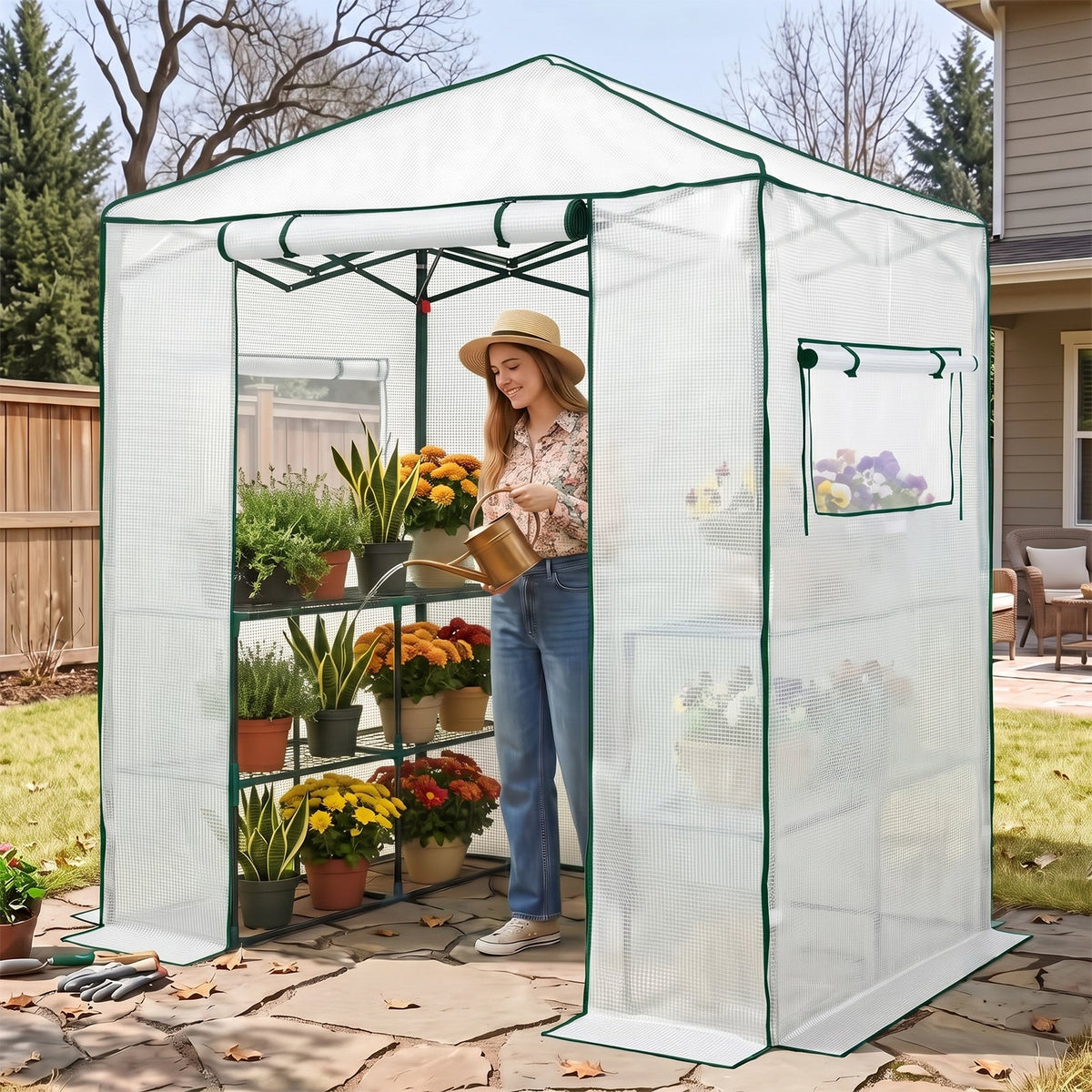 6x4 Easy Setup Small Pop Up Greenhouse - Eagle Peak®