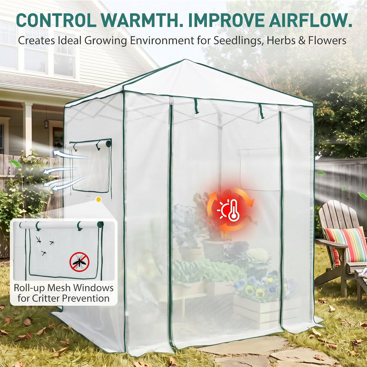 6x4 Easy Setup Small Pop Up Greenhouse - Eagle Peak®