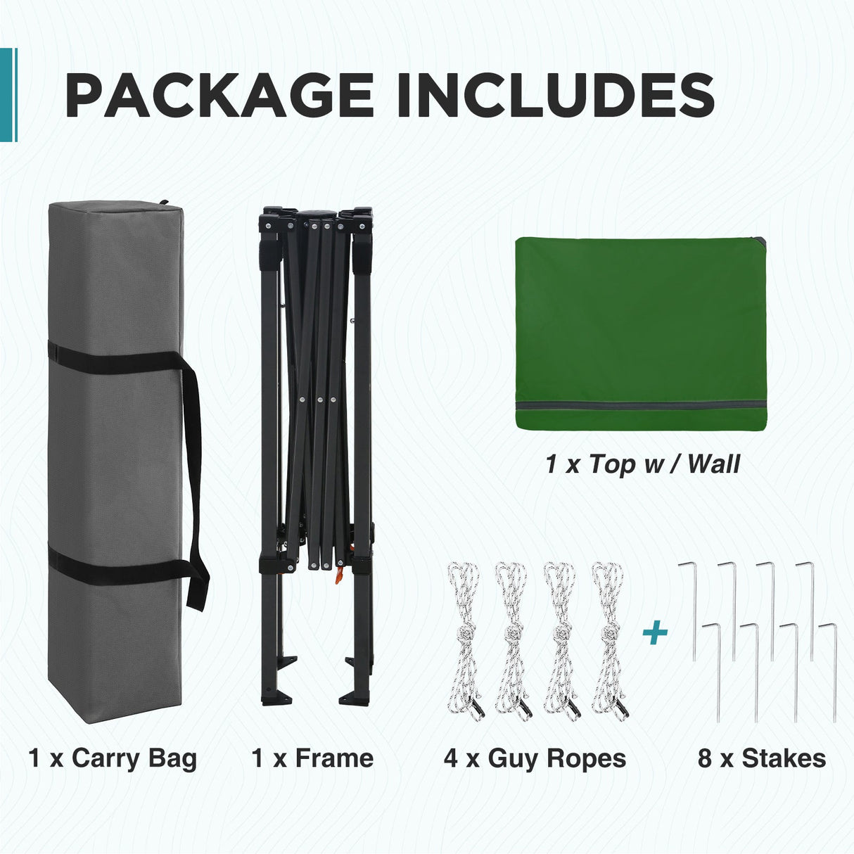 6x4 ft Instant Pop Up Canopy with Adjustable Sun Wall - Eagle Peak®