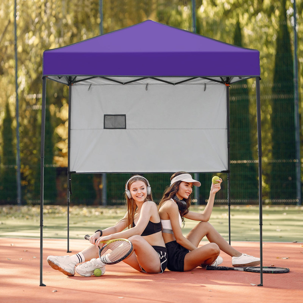 6x4 ft Instant Pop Up Canopy with Adjustable Sun Wall - Eagle Peak Custom Canopy Tent