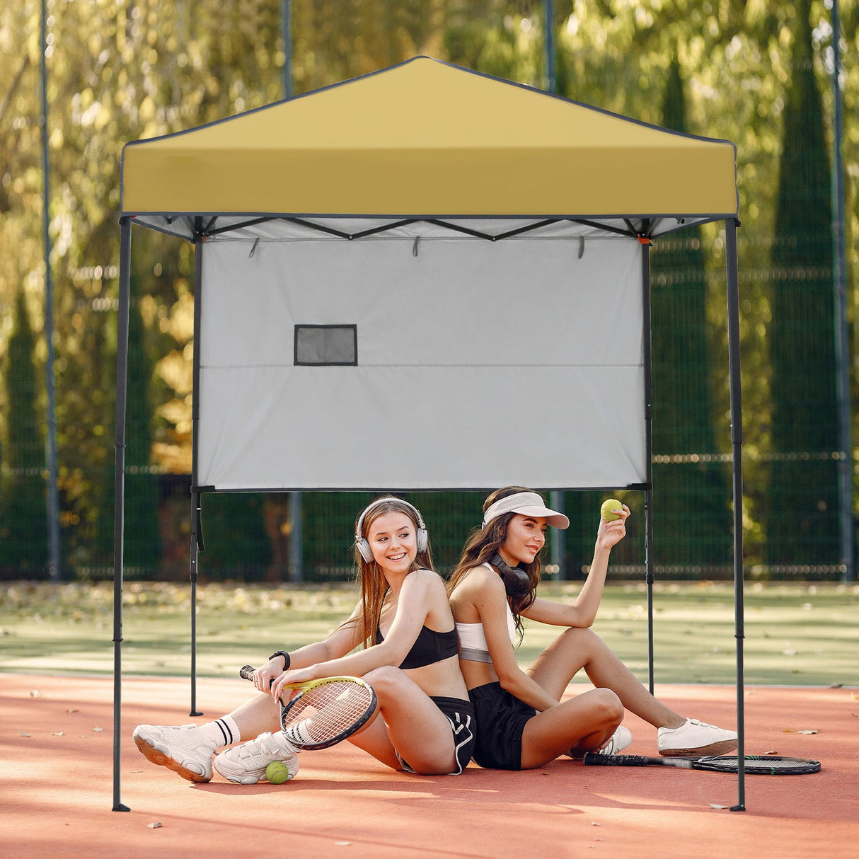 6x4 ft Instant Pop Up Canopy with Adjustable Sun Wall - Eagle Peak Custom Canopy Tent