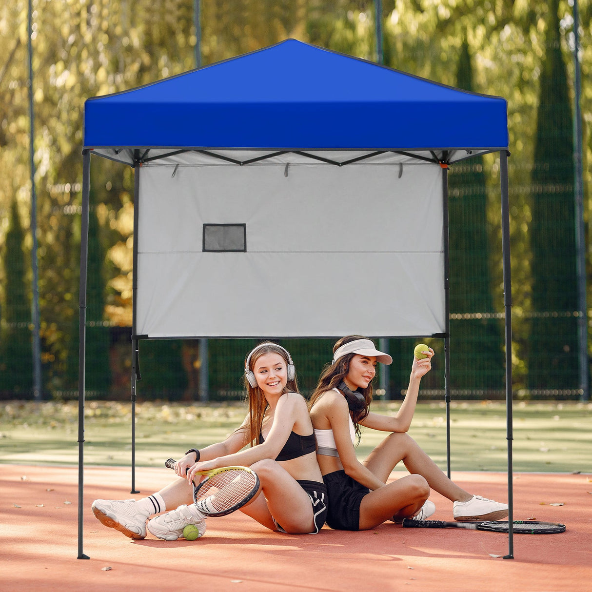 6x4 ft Instant Pop Up Canopy with Adjustable Sun Wall - Eagle Peak Custom Canopy Tent